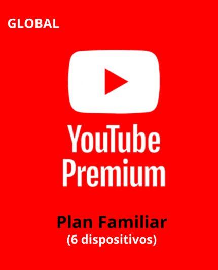 YouTube Premium Plan Familiar - 1 Mes