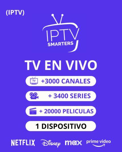 IPTV Smarters Pro 3 Meses 1 dispositivo (OFERTA)